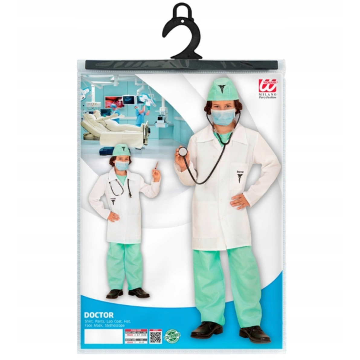 NEW W WIDMANN MILANO Party Fashion Kids Costume Doctor NEW W WIDMANN MILANO Party Fashion Kids Costume Doctor