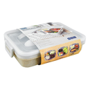 Micron Ware SUPER LOCK 3 Divider Stainless Steel Lunch Box with Removable Tray 198x267x67mm