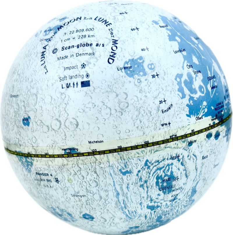Vintage Scan Globe  The Moon Globe 15cm Coin Bank