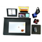 Special Offer Ricuirio Basic Black Printed PVC  Desk Set with Mouse Pad & Coasters - 6 pcs
