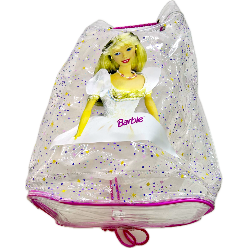 Special Offer SunCe Barbie PVC Duffle Pool Bag Transparent with Shoulder Straps 15x23x35cm