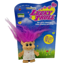 Vintage 1992  Small Lucky Troll Doll Carded Original Packaging - Dress