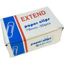 Bassile Extend 78mm Steel Paper Clips - Box of 50