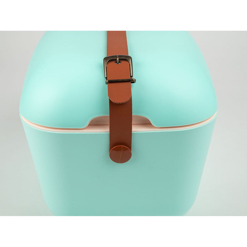 Polarbox Classic 20 Litre Cooler with Leather Strap - Green/Brown