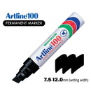 Artline Aluminum Barrel Giant Chisel Tip Permanent Marker 7.5-12mm Black