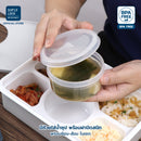 Micron Ware SUPER LOCK Anti-Bacterial 5 Dividers Lunch Box Tupperware with Lid 260x195x65mm
