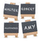 Alpina Mini Easel Slate Chalkboard Name Display Set - 9 pcs