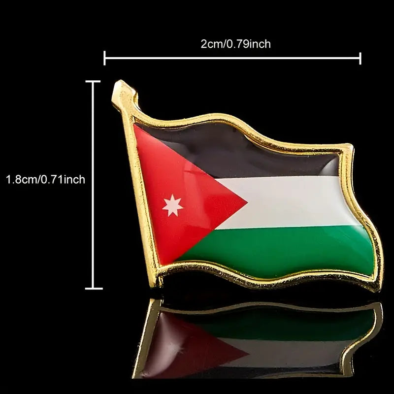 Hashemite Kingdom of Jordan Metal Flag Lapel Pin - Pack of 1 Hashemite Kingdom of Jordan Metal Flag Lapel Pin - Pack of 1