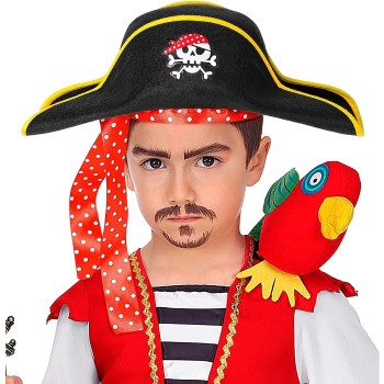NEW W WIDMANN MILANO Party Fashion Pirate Hat - One Size Fits All NEW W WIDMANN MILANO Party Fashion Pirate Hat - One Size Fits All