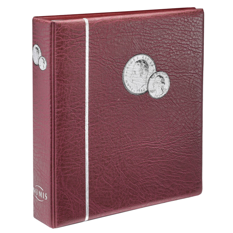 Leuchtturm NUMIS Padded Leatherette Coin Album 215x230x48mm with 5 NUMIS Coin Sheets