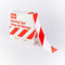 Warning Red & White Non- Adhesive Blocking Tape Polythene Roll - 500 M