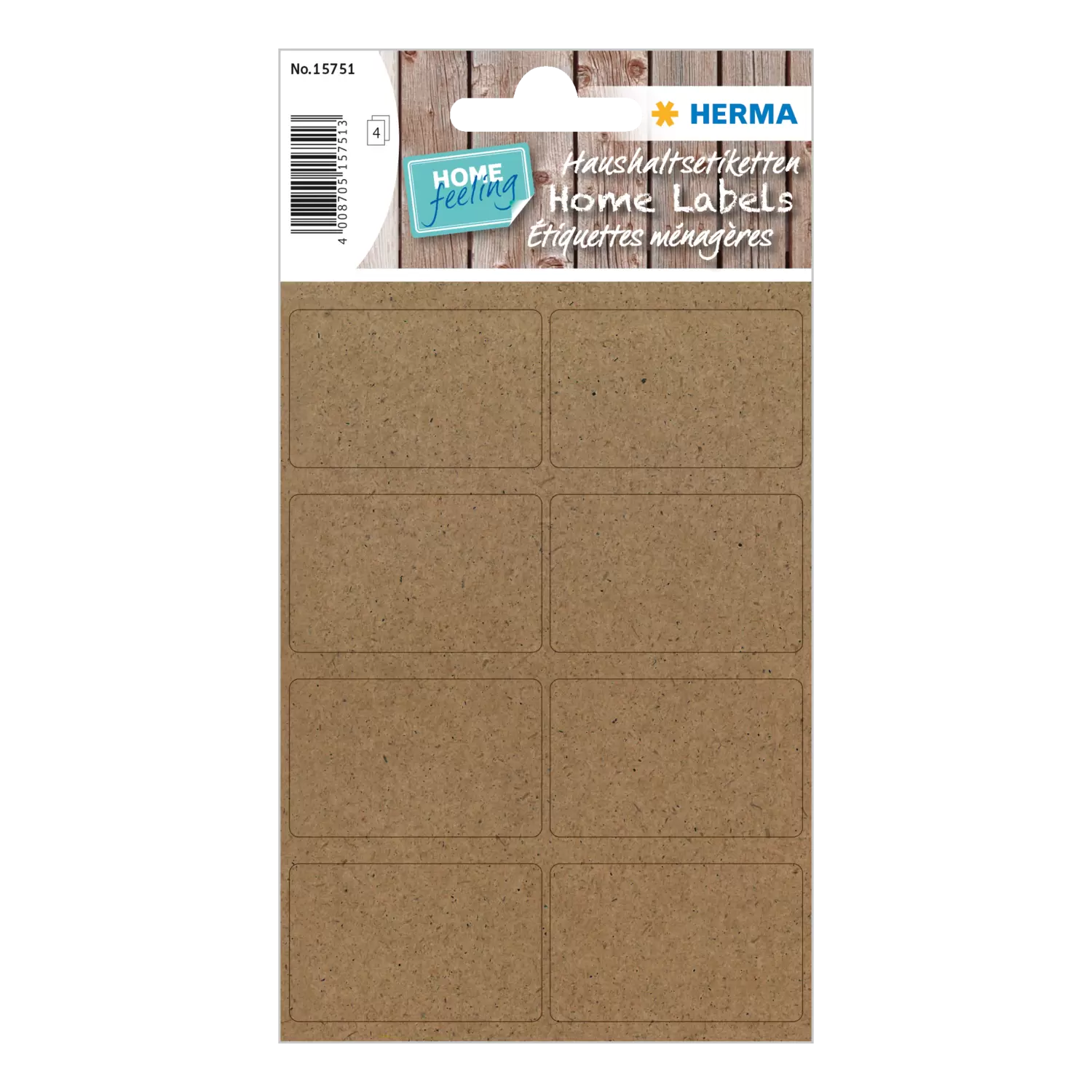 NEW Herma Selphie Brown Kraft Labels - Pack of 4 Sheets