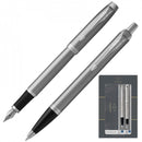 NEW Parker IM DUO Silver Steel CT Fountain Pen + Ballpoint Pen in a Gift Box