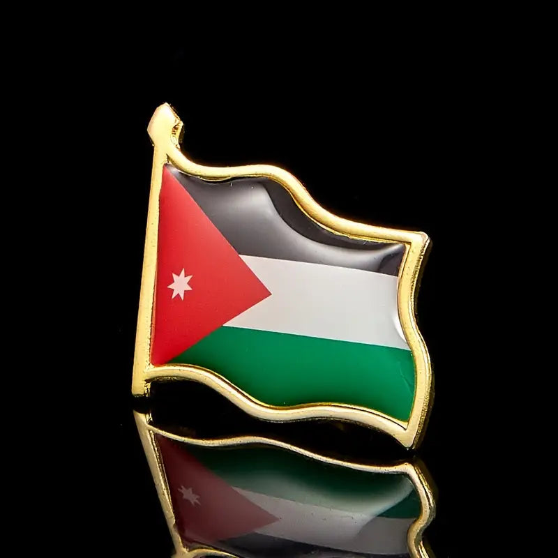 Hashemite Kingdom of Jordan Metal Flag Lapel Pin -  Pack of 1