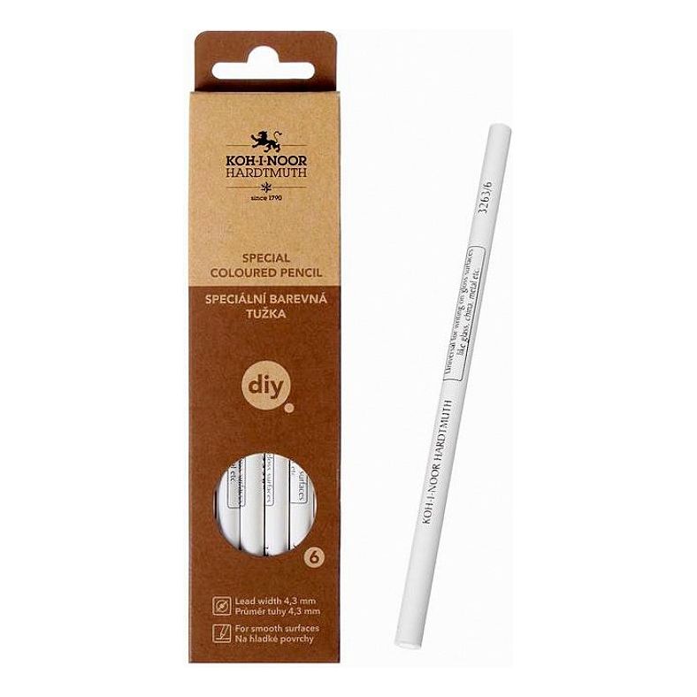 KOH-I-NOOR Special Coloured White Pencil Marker for Gloss Surfaces