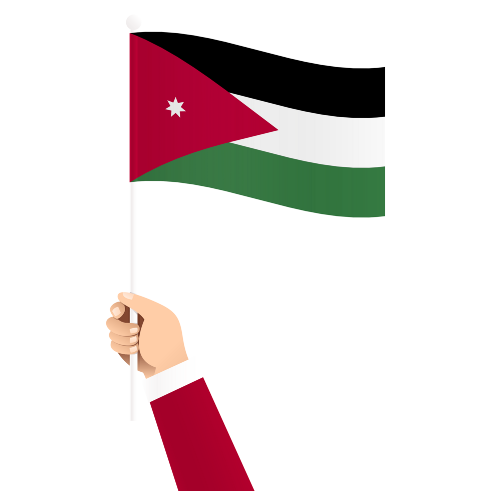 علم المملكة الاردنية الهاشمية مع عصا محمول باليد ٢٧×٢٠×٣٥ سم علم المملكة الاردنية الهاشمية مع عصا محمول باليد ٢٧×٢٠×٣٥ سم