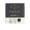 Parker Quink Mini Black Fountain Pen Ink Refills - Pack of 6