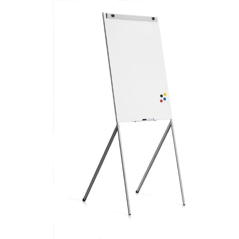 NEW Rocada VISUALLINE Conference Flip Chart Tripod Easel & Magnetic Whiteboard 66x185x79cm