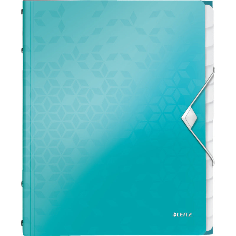 Leitz WOW 12 Tab Divider Book with Elastic Band - A4
