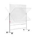 NEW ROCADA ECO-LINE Revolving Mobile Whiteboard Stand with Wheels  (Use with Aluminium Framed Boards 120 to 200cm Width) - Grey