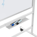 NEW Bi-Office Aluminium Frame Magnetic Whiteboard with ROCADA Revolving Mobile Stand with Wheels
