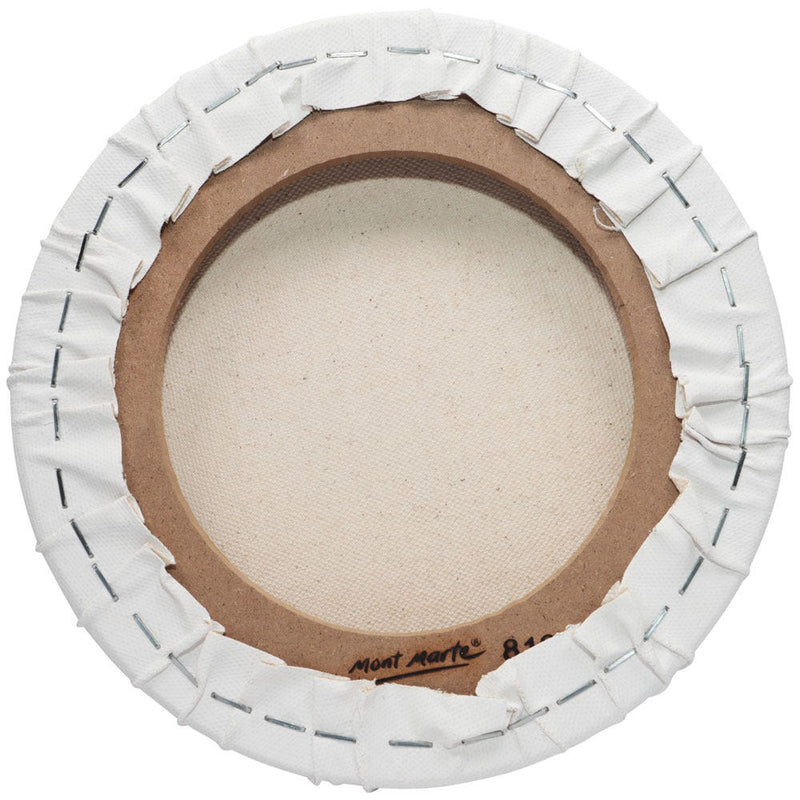 NEW Mont Marte Signature 380g Premium Cotton Primed & Stretched ROUND Canvas