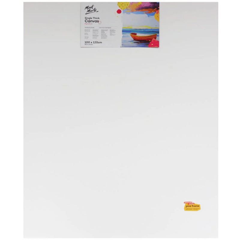 Universal Single Thick 280g Primed & Stretched Cotton RECTANGULAR Canvas on Pine Frame