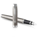 NEW Parker IM DUO Silver Steel CT Fountain Pen + Ballpoint Pen in a Gift Box