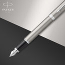 NEW Parker IM DUO Silver Steel CT Fountain Pen + Ballpoint Pen in a Gift Box