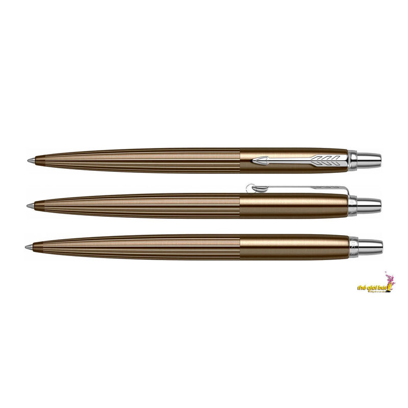 Parker Jotter Premium Carlisle Brown Pinstripe CT Ballpoint Pen