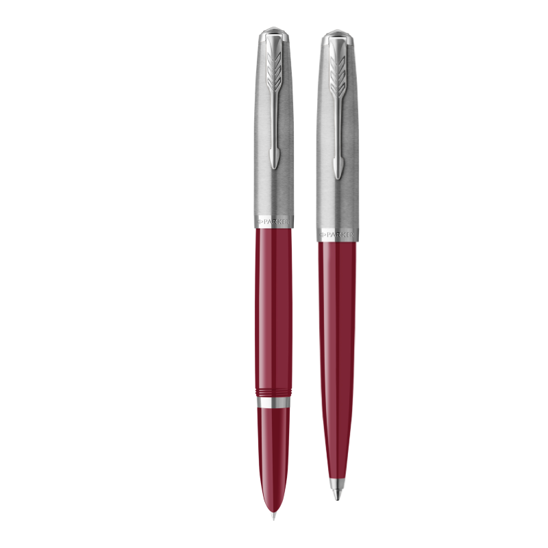 Parker 51 Burgundy Resin CT Fountain & Ballpoint Pen Set