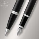 NEW Parker IM DUO Lacquered Black CT Fountain Pen + Ballpoint Pen in a Gift Box
