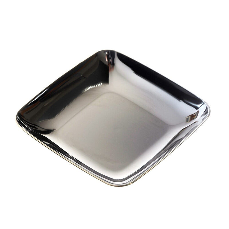 Sabert Mozaik Metal Silver Disposable Plastic Catering Mini Square