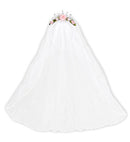 NEW W WIDMANN MILANO Party Fashion Wedding Veil Tiara with Roses & Diamonds