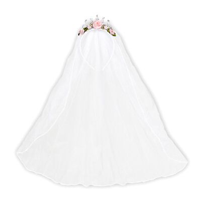 NEW W WIDMANN MILANO Party Fashion Wedding Veil Tiara with Roses & Diamonds NEW W WIDMANN MILANO Party Fashion Wedding Veil Tiara with Roses & Diamonds