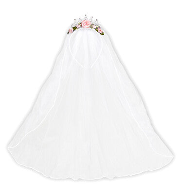 NEW W WIDMANN MILANO Party Fashion Wedding Veil Tiara with Roses & Diamonds
