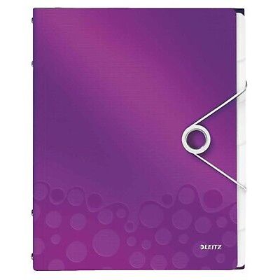 Leitz WOW 12 Tab Divider Book with Elastic Band - A4