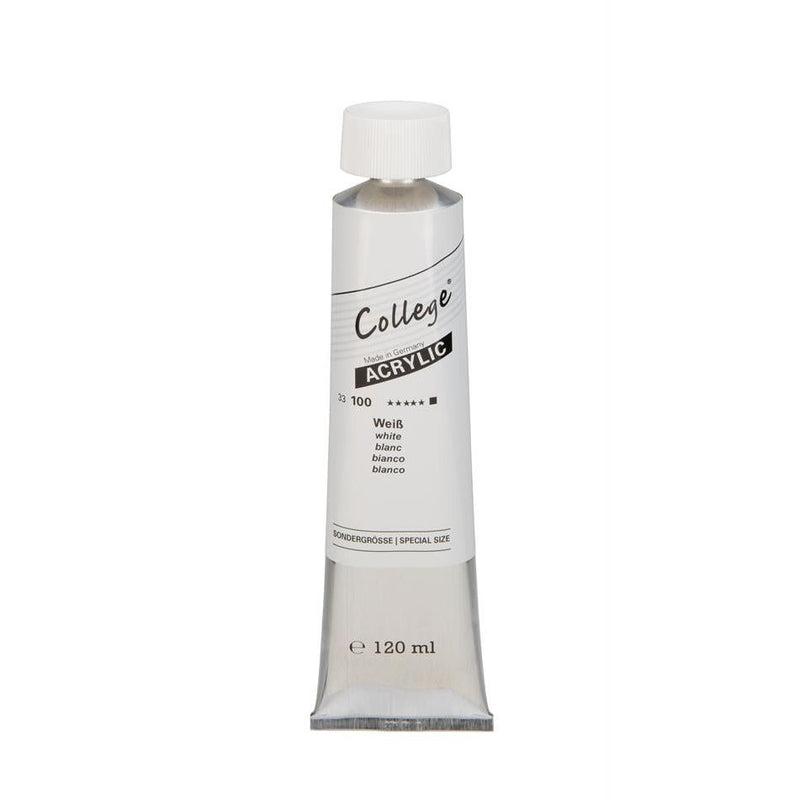 NEW Schmincke College Fine Artists's Acrylic Colours 120 ml - White