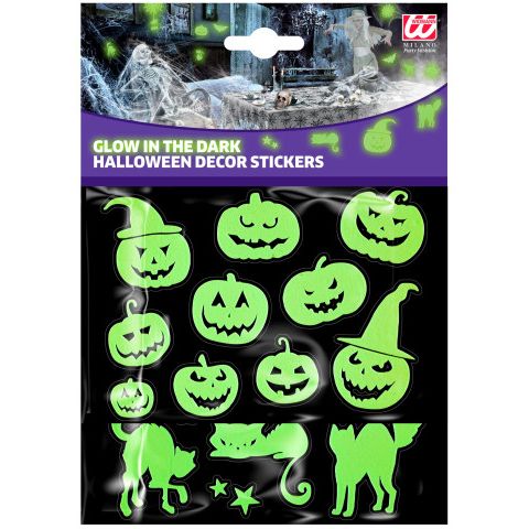 NEW W WIDMANN MILANO Party Fashion Glow in the Dark Halloween Stickers - 2 Sheets