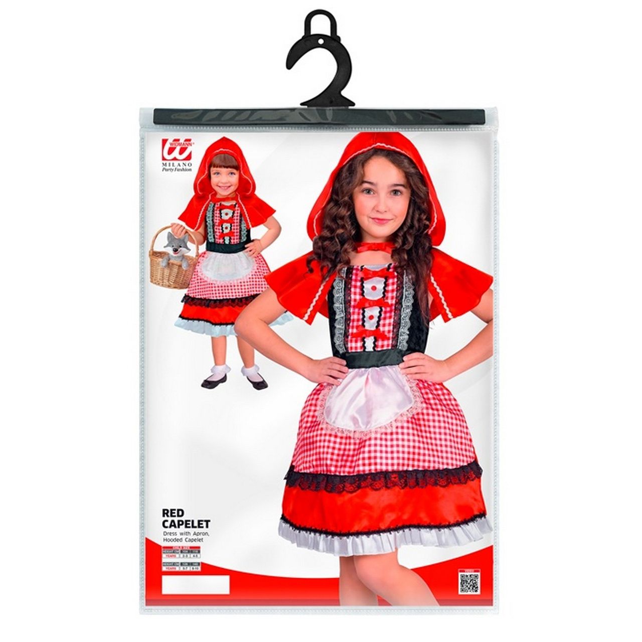 NEW W WIDMANN MILANO Party Fashion Kids Red Riding Hood NEW W WIDMANN MILANO Party Fashion Kids Red Riding Hood