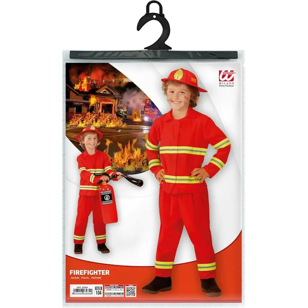 NEW W WIDMANN MILANO Party Fashion Kids Costume Firefighter NEW W WIDMANN MILANO Party Fashion Kids Costume Firefighter