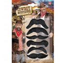 NEW W WIDMANN MILANO Party Fashion Cowboy Moustaches - Set of 6