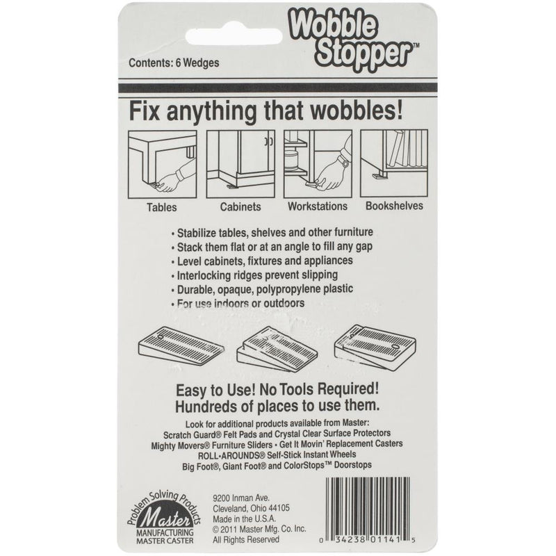 Master Transparent Wedges Wobble Stopper  - Pack of 6