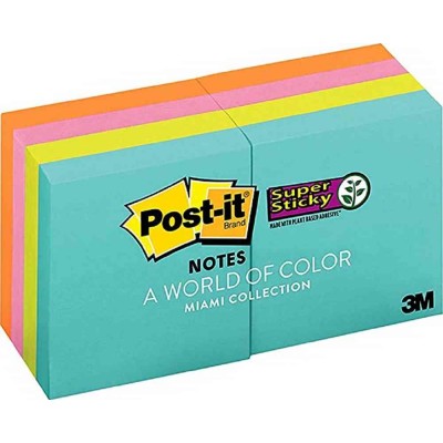 3M Post-it® Notes Super Sticky 1 7/8"  x 1 7/8"  - Pack of 8