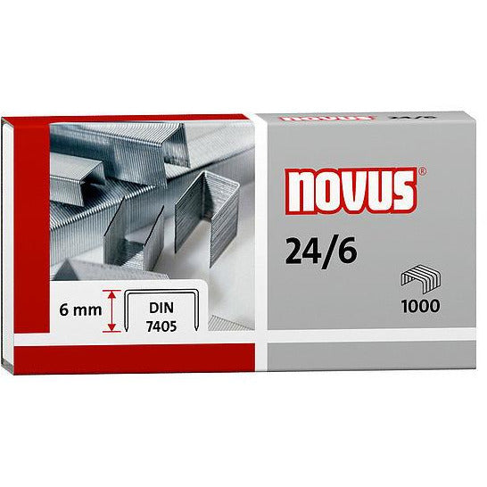 Novus Standard 24/6 Staples - Pack of 1000