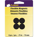 ProMag Round Flexible Magnets 19 mm - Pack of 8