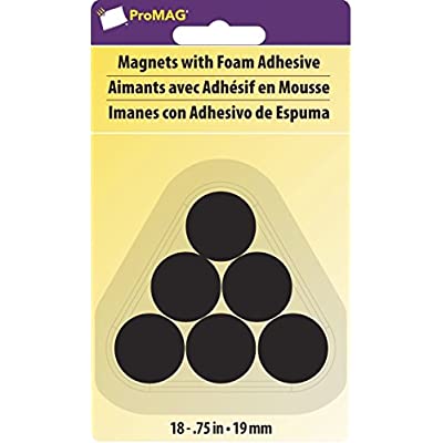ProMag Round Magnets with Foam Adhesive 19 mm - Pack of 18