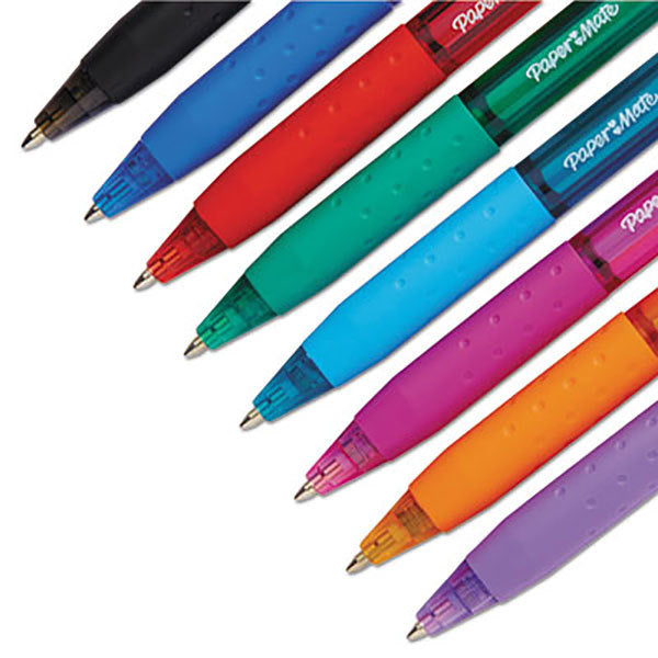 قلم حبر جاف كباس مع مسكة خط متوسط ١،٠ ملم بيبرميت سعة ٢٥ قلم 