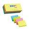 Hopax Stick'n Notes Neons 1½" x 2" -  Pack of 12 Colours