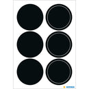 Herma 35mm Round Blackboard Stickers - Pack of 12